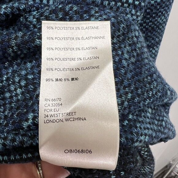 We The Free Free People Sunny Days Blue Kimono Sleeve Mock Neck Sweater M - Picture 8 of 11